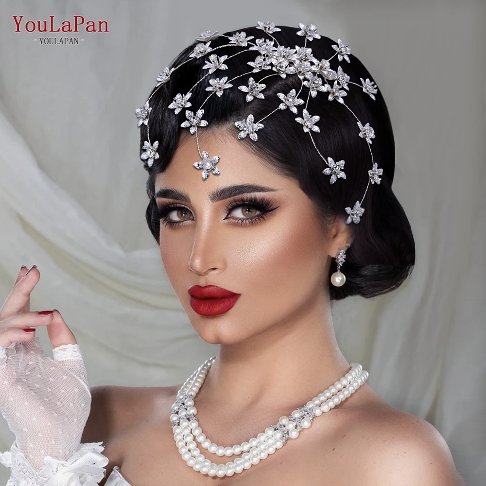 

YouLaPan Bridal Wedding Exquisite Haircomb Handmade Alloy Flower Women's Sexy Banquet Dancing Party Hair Accessories HP502