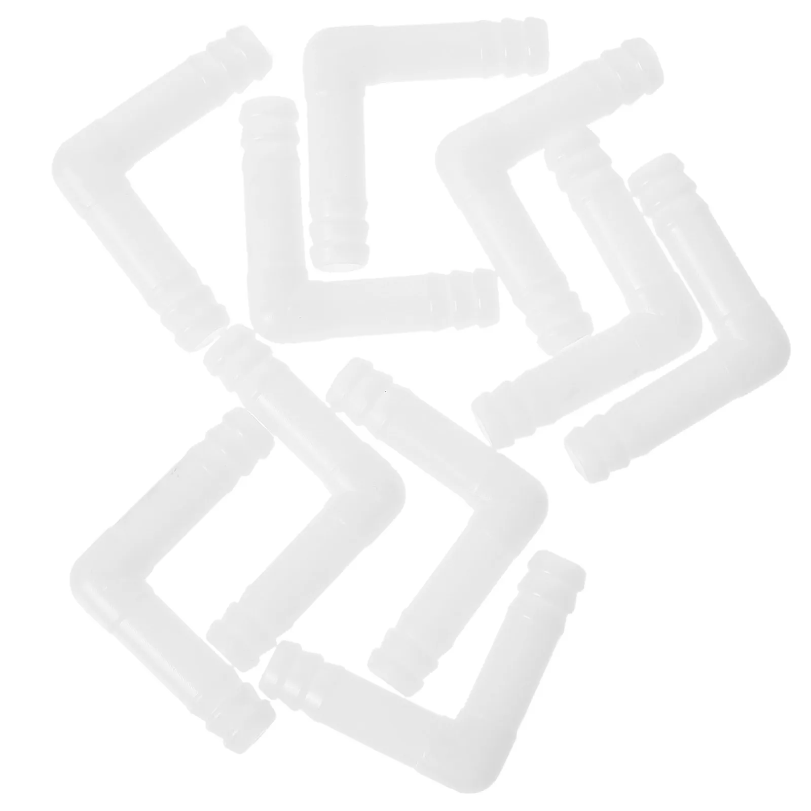 10Pcs 90 Degree PP Elbow Fitting Barbed L Shaped Plastic Tubing Connector for Water Gas Pipe Home Restaurant Hotel Aquarium