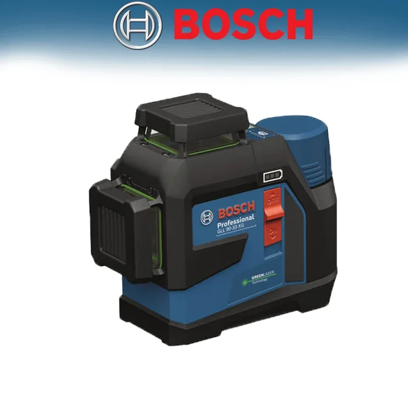 Nivel Láser BOSCH GLL90-33XG, Herramienta Eléctrica con Clasificación P65, Diseño Duradero