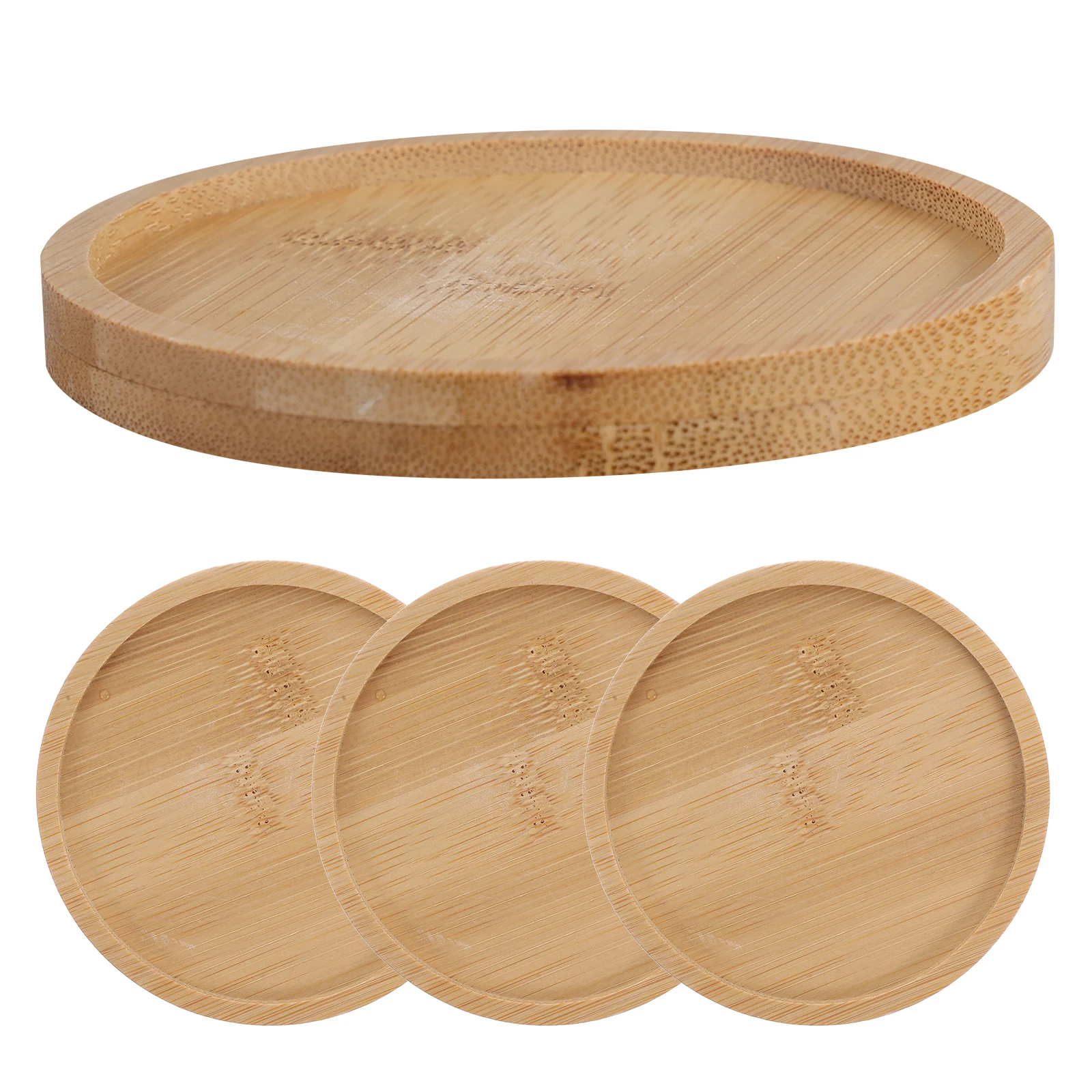 

4pcs Bamboo Diy Craft Replacement Cup Pads Reusable Drink Coffee Table Accessories Wood Placemats Bamboo Beverage Coaster