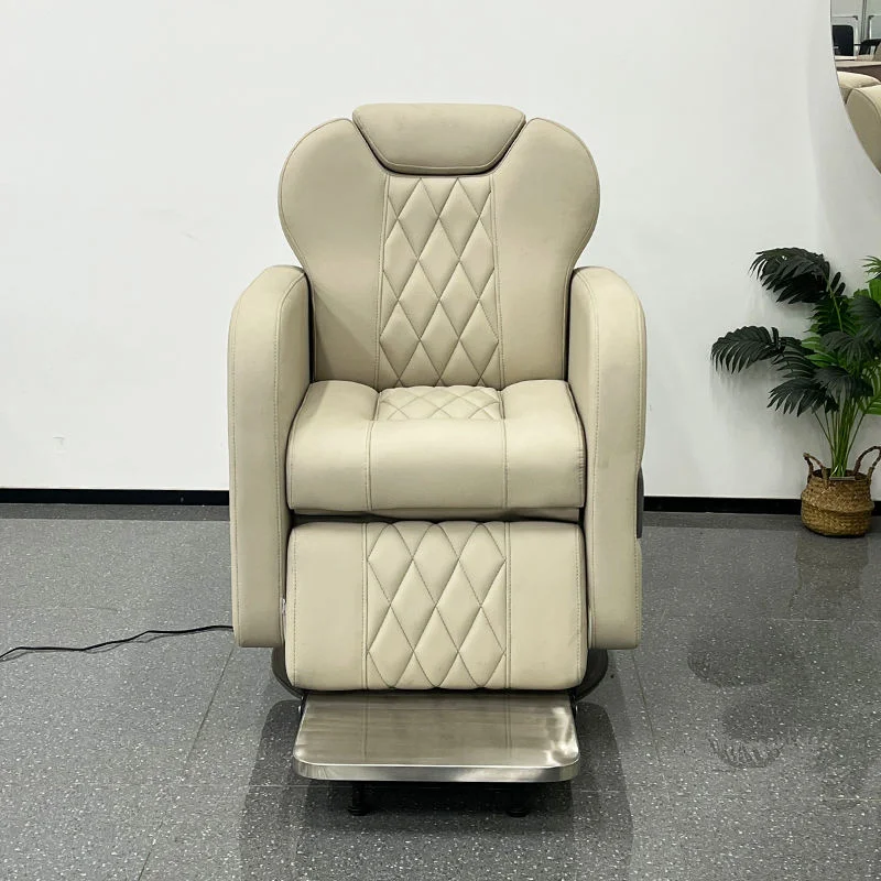 

Novel Electric Reclining Barber Chair with Customizable LOGO 180° Flat Lying Salon Chair for Salon Shop