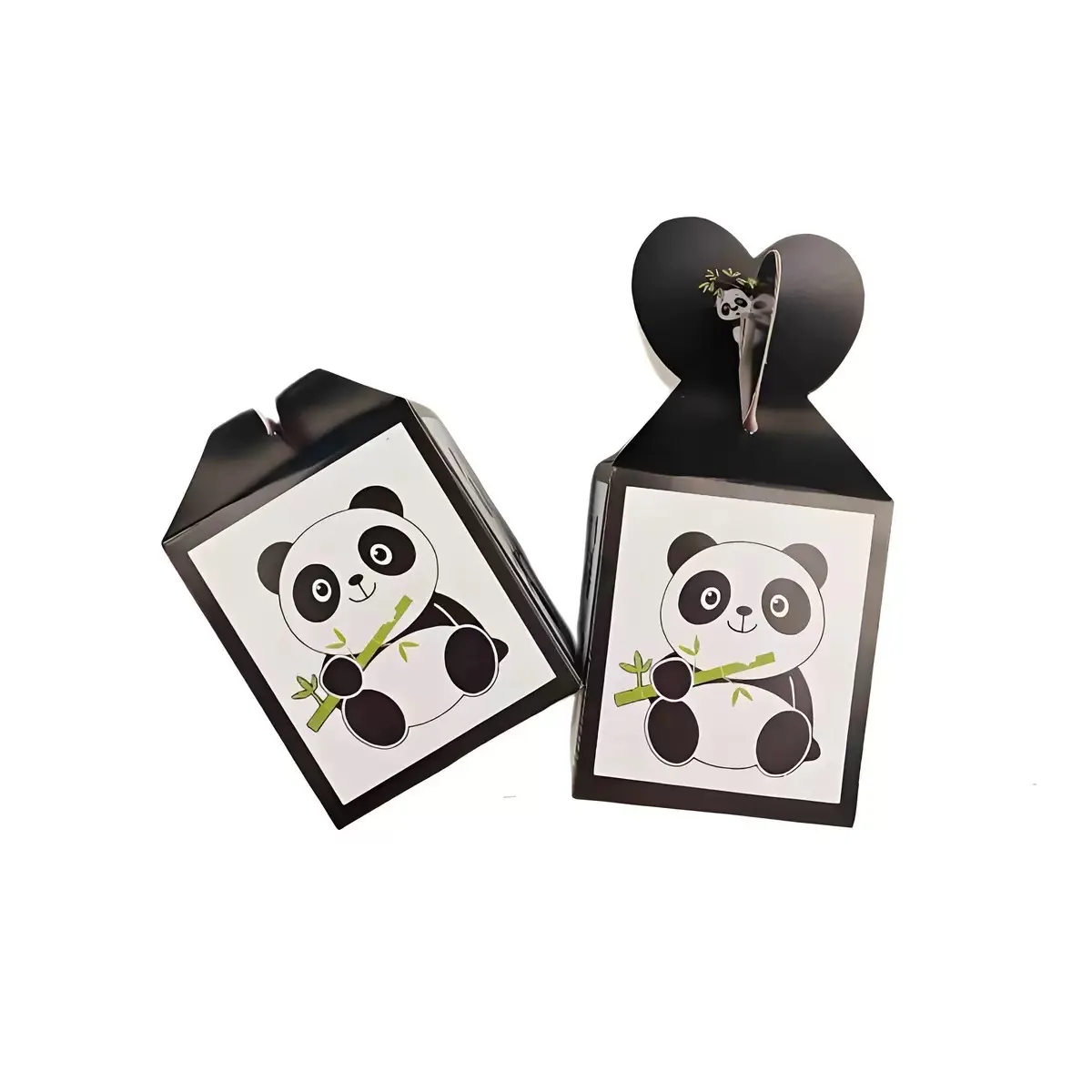6/24 Pcs White Panda Theme Party Paper Candy Boxes