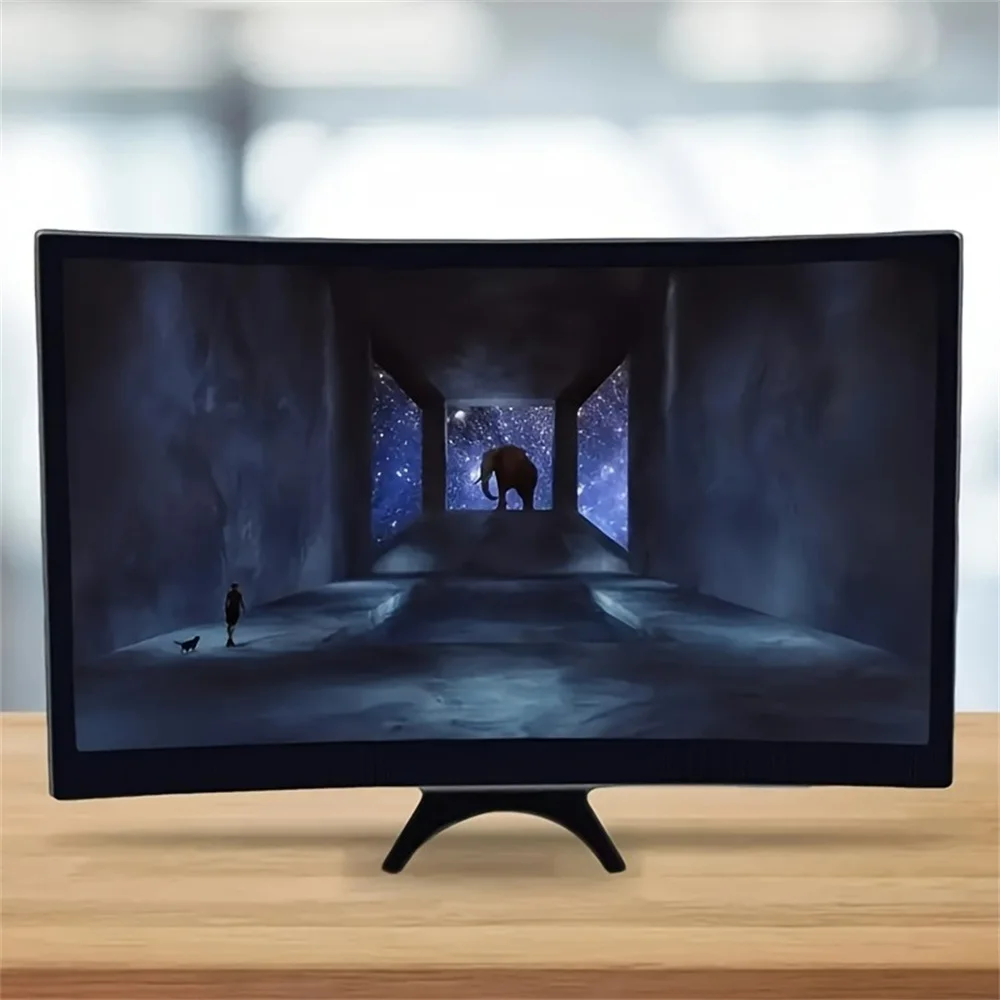 

Curved Screen Movie Video Amplifier Holder 12 Inch 3D HD Phone Screen Magnifier Portable Smartphone Large Screen Amplifier Stand