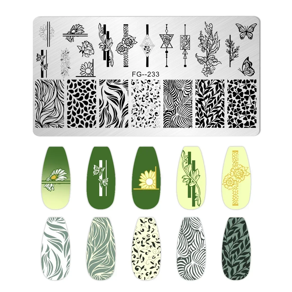 2023 New Animals Nail Stamping Plates DIY Leopard Serpentine Zebra Nail Art Stencil Stamping Template Plate Manicure Tools