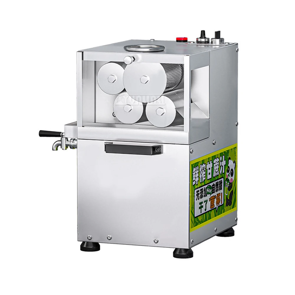 Extractor de Jugo de Caña de Azúcar de Cuatro Rodillos, Máquina Eficiente para Extracción de Jugo de Caña, Trituradora de Caña de Acero Inoxidable
