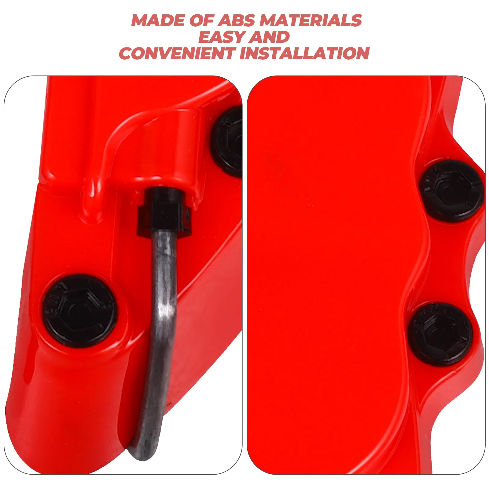 

2pcs Brake Cover Red High Temp ABS Material Easy Installation Car Accessories Wheel Hub Caliper Covers For Most Models Rear