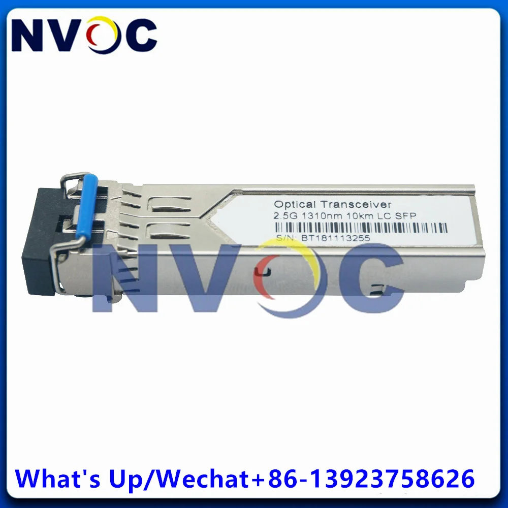 2 قطعة SFP 2.5G LR 1310nm دوبلكس ثنائي الألياف 10 كجم جهاز الإرسال والاستقبال ، SFP-2.5G-LR 2.5GBASE-BX وحدة بصرية LC أحادية الوضع لـ Grandstream