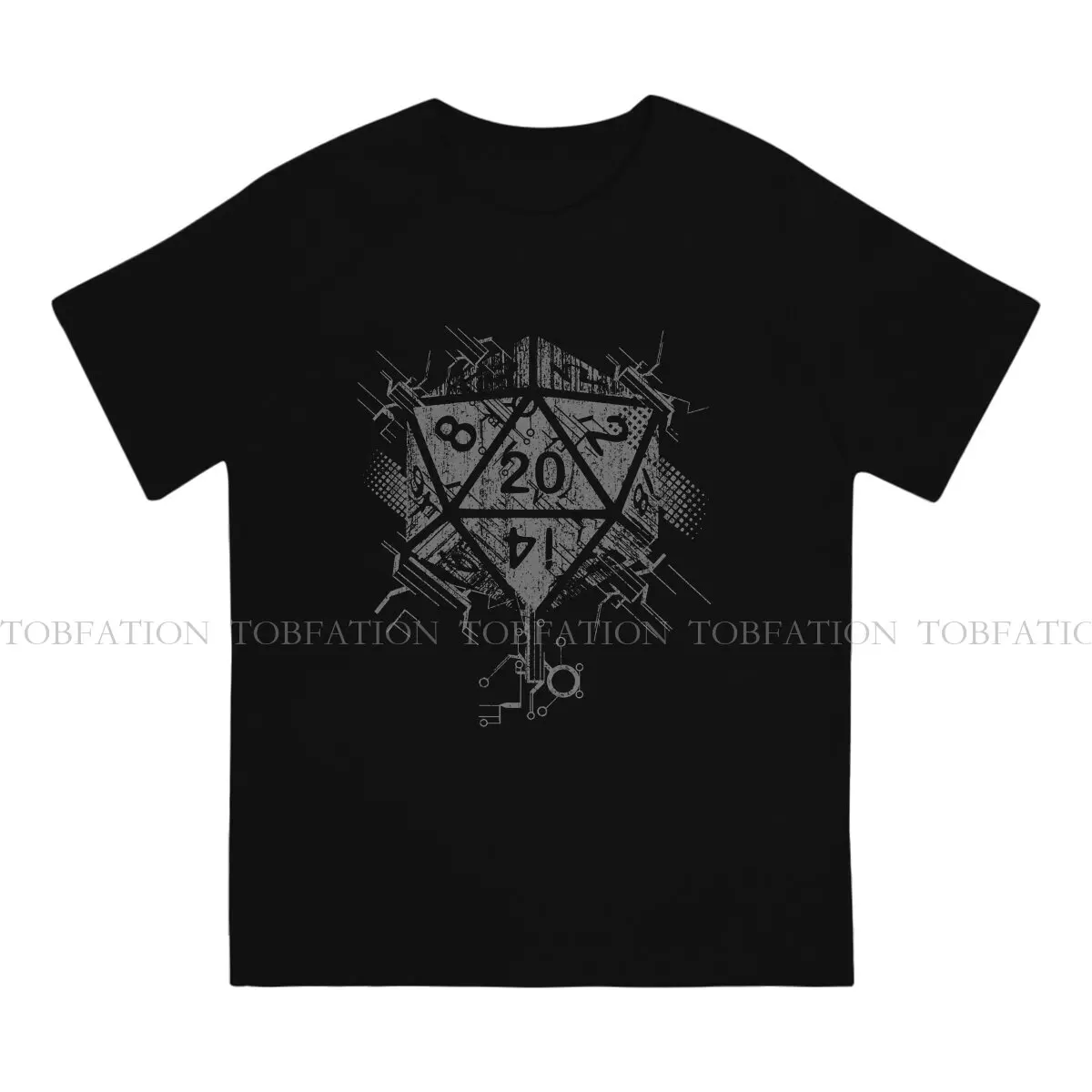 D20 Of Power DND Men T Shirt Cotton Graphic O-Neck Tee Shirt Harajuku Tops