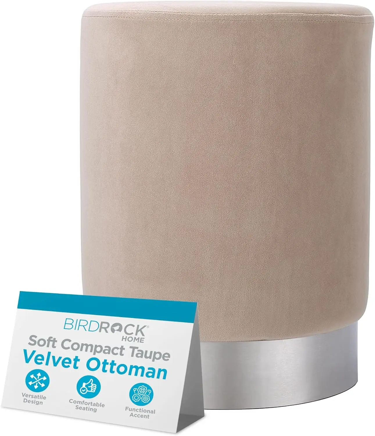 

Круглый табурет для ног оттоманки — современный дизайн табурета с мягкой подкладкой — I для гостиной, спальни — компактная подставка для ног, туалетный столик, маленький