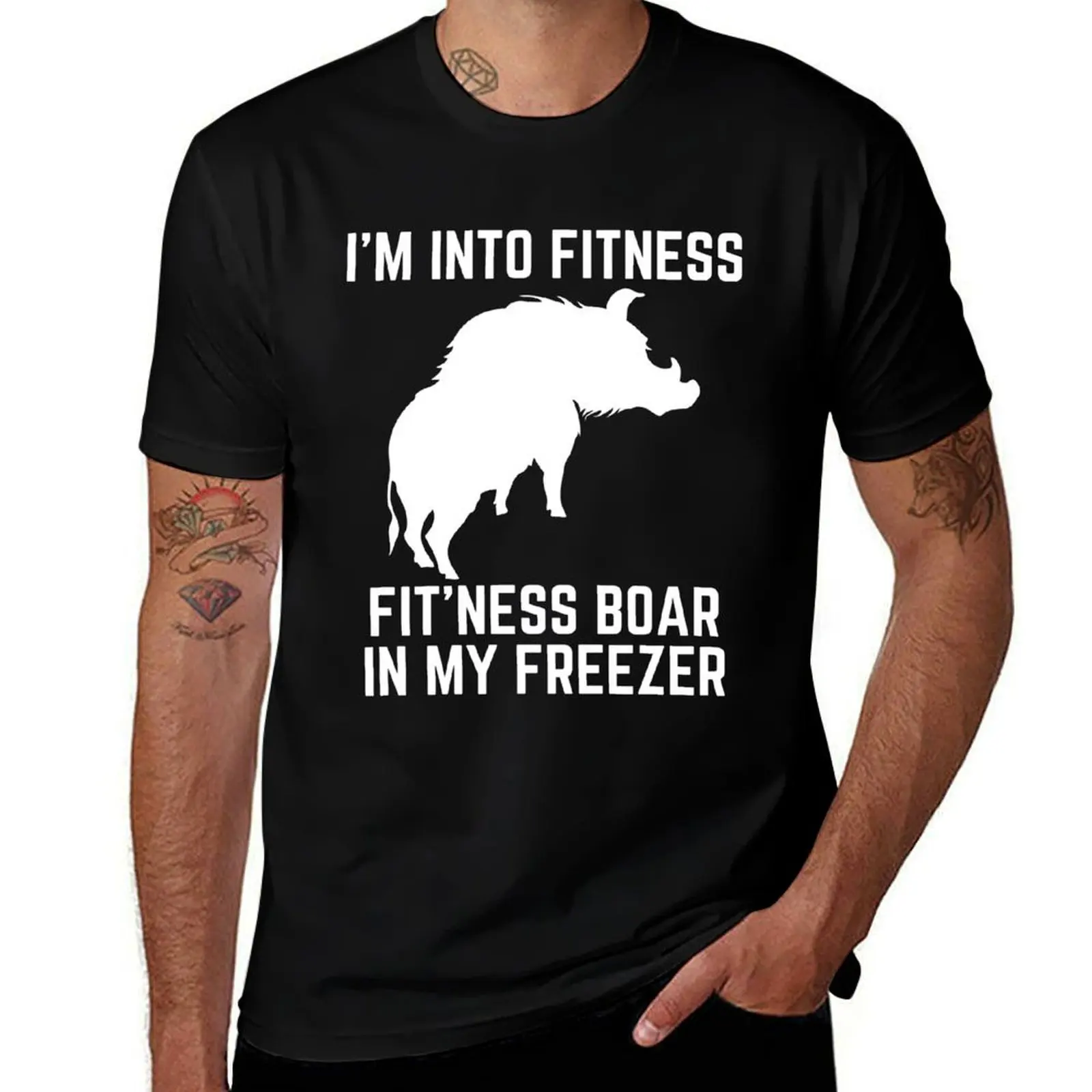 

I'm Into Fitness Fit'ness Boar In My Freezer Boar Hunting T-Shirt man t shirt graphic man tshirt T-Shirt