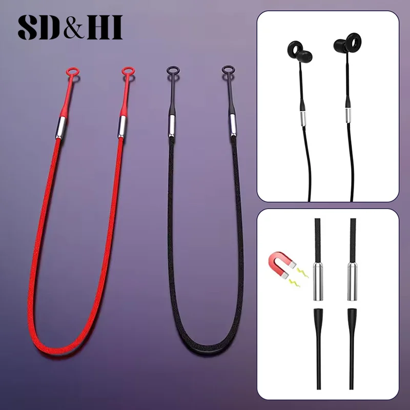 

Earplug Lanyard With Magnetic Tensile Safety Rope Ear Plug Holder Flexible Silicone Earplug Link Suitable For Detachable Earplug