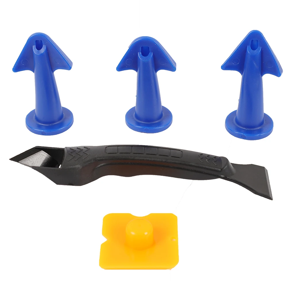 5Pc/Set Caulking Nozzle Applicator Finishing Tool Spatula Plastic Glue Shovel Tile Brick Joints Floor Silicone Remover Hand Tool