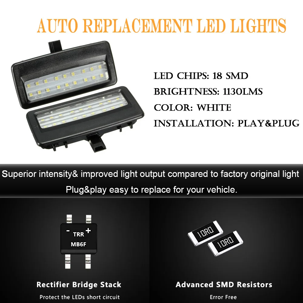 2 pezzi LED interni visiera parasole specchio cosmetico luci per BMW serie 5 F07 F10 F11 serie 7 F01 F02 F03 F04 accessori auto