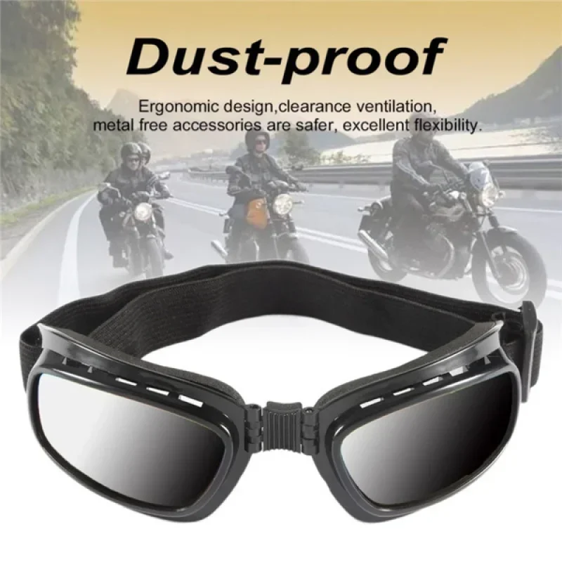 Outdoor Sports Riding Sunglasses Folding Sunglasses Motorcycle Goggles Ski Goggles Windshield Goggles Vintage Windscreen Glasses