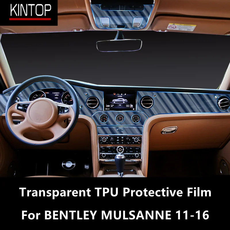 For BENTLEY MULSANNE 11-16 Car Interior Center Console Transparent TPU Protective Film Anti-scratch Repair Film Accessories