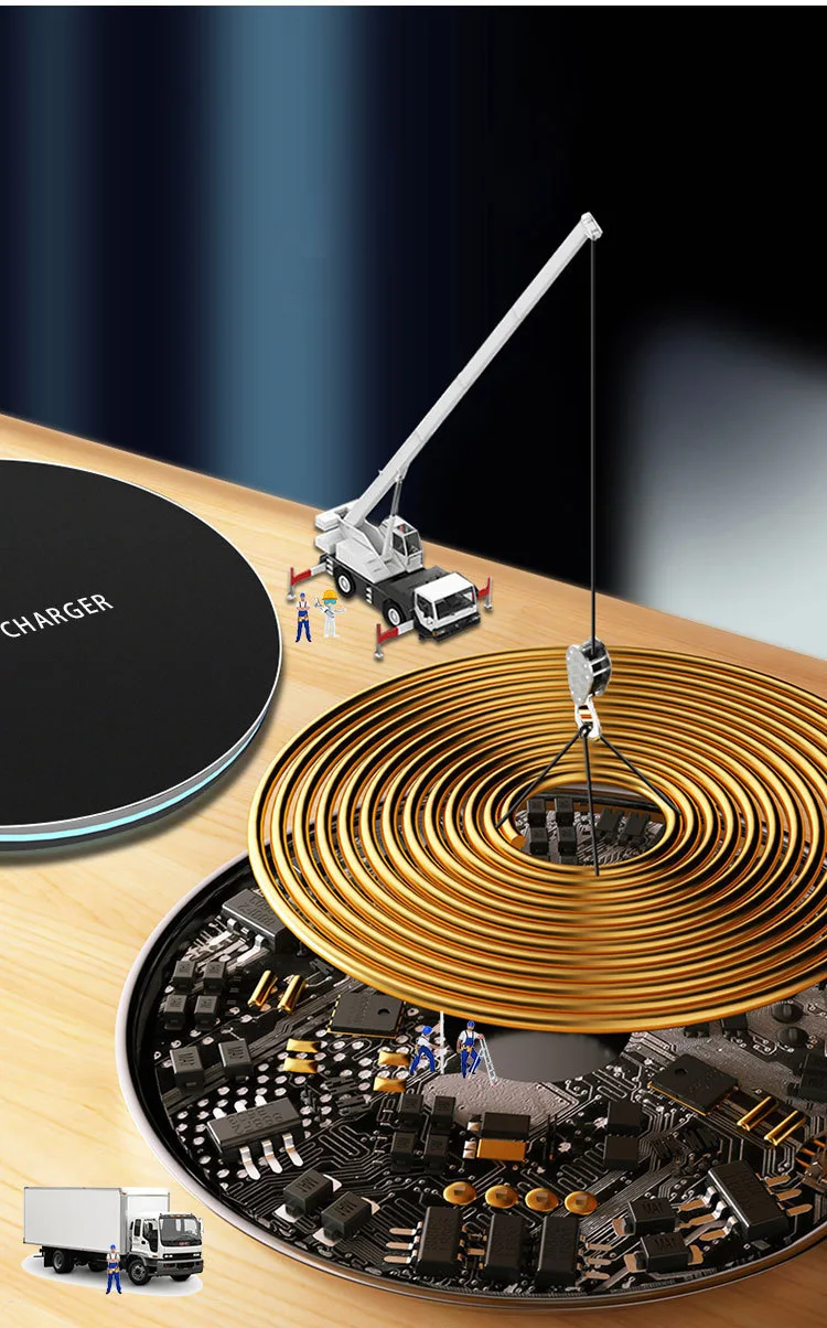 شاحن سريع بدون فيل للهاتفون المحمول، 15 وات، شاحن صب آيفون 15، 14 برو ماكس، سامسونج، شاومي، تحريض، شحن r