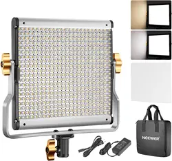 Neewer LED bicolore dimmerabile con staffa a U luce Video professionale per Studio, Kit di illuminazione per fotografia Video all'aperto YouTube