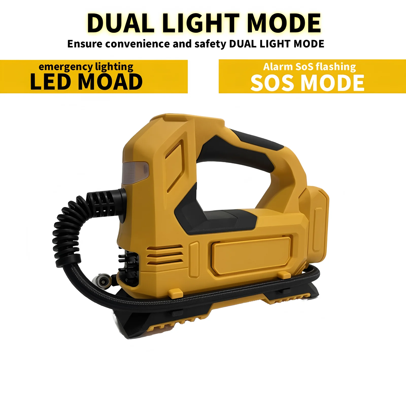 Portable Air Pump Cordless Inflator Tool For Car Tyre Inflator Electric Motorcycle Bicycle Pump Balls For Dewalt 20V Battery