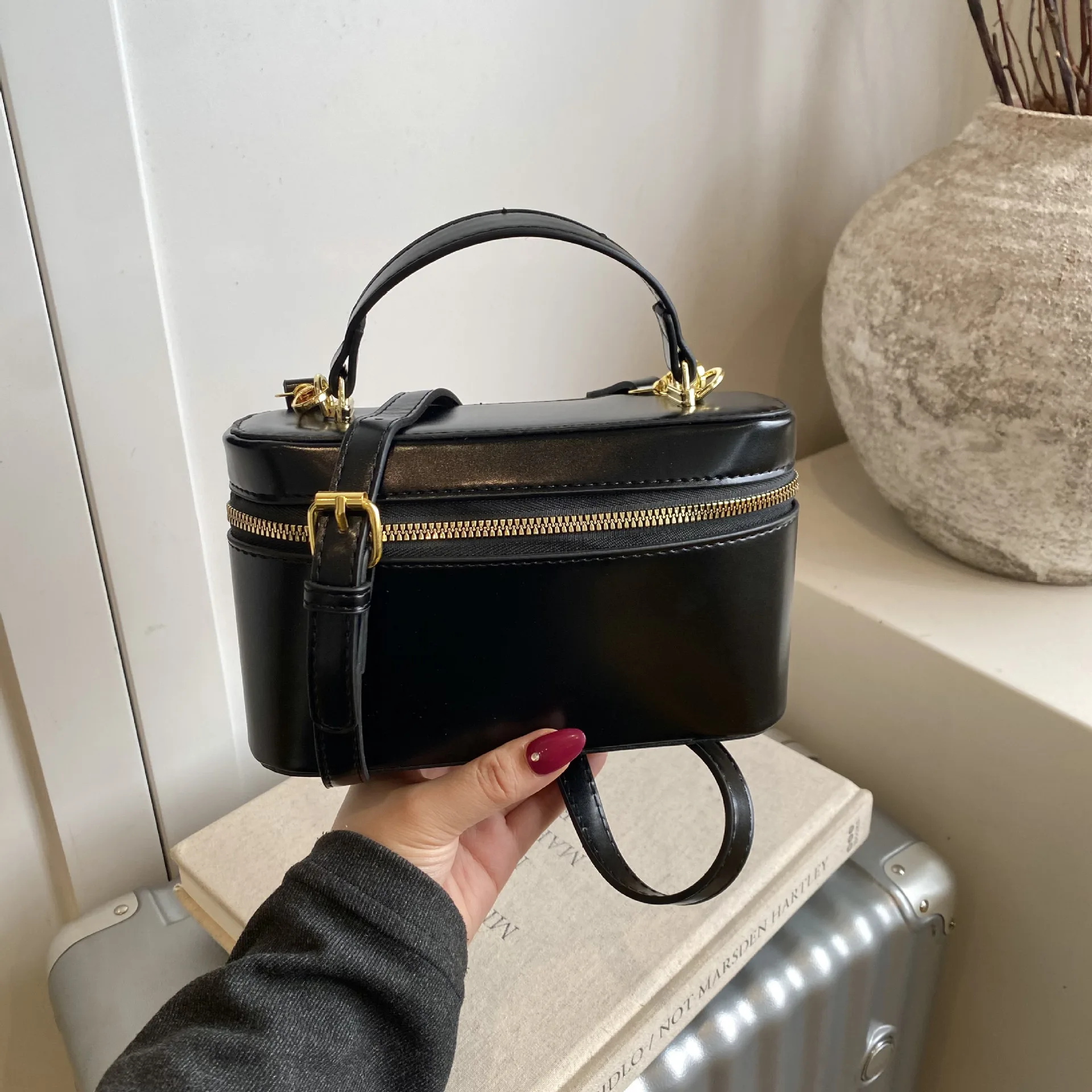 

2025 Women's Korean Style Minimalist Tote Bag, Genuine Leather Multi-way Shoulder Crossbody Purse, Handbags for Women