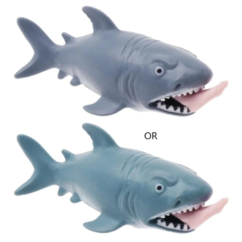 

Q0KB Shark Squeeze Vent Toy Fun Ставник стресс пресса, чтобы выплюнуть детские новизные подарок.