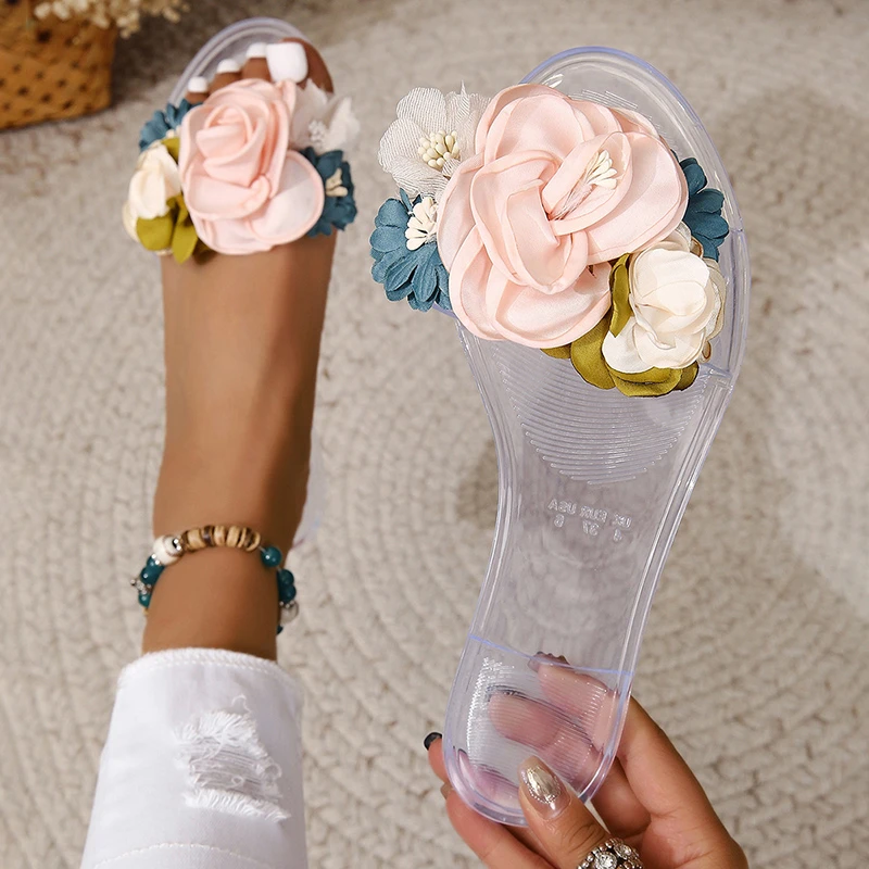 Brand New Hot Ladies Summer Slides Fashion Flower Flat women\'s Slippers Casual Comfy Light Beach Woman Shoes