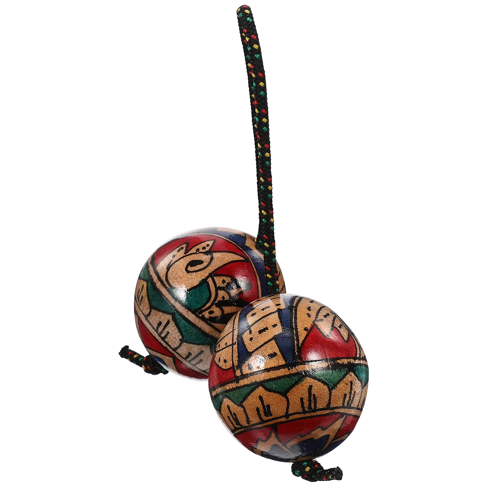 

Hand Drawn Maracas Musical Instruments One-handed Punching Ball Rhythmic Hand-painted Wood Playing Concert Support Child