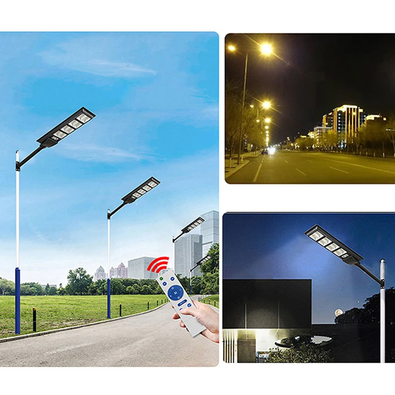 โคมไฟเซ็นเซอร์ตรวจจับการเคลื่อนไหวข้างถนนกันน้ำภายนอก lampu tenaga Surya 648 LED พลังงานสูงตู้ไฟกลางแจ้งสำหรับสวนบ้านลานกำแพง