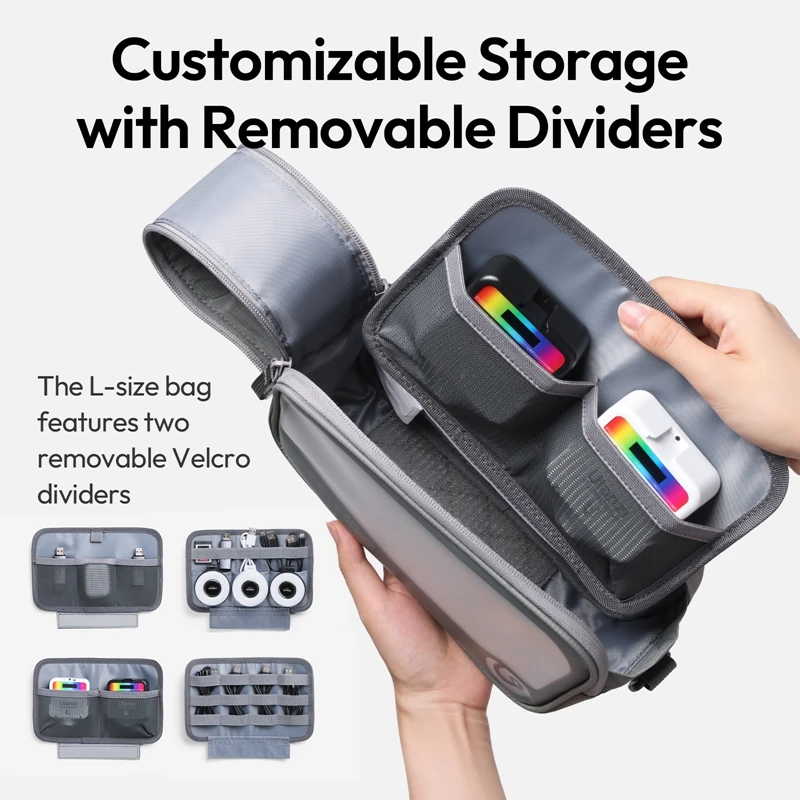 Ulanzi BP15 2.6L/0.85L/0.175L حقيبة تخزين شفافة صغيرة محمولة مقاومة للماء لملحقات كاميرا الهاتف الذكي الخفيفة الكاملة