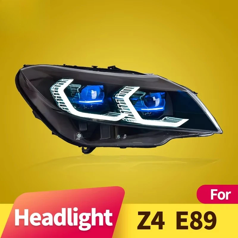 LED Headlight Assembly for  Z4 E89 2009-2016, Dynamic Sequential Turn Signal DRL Low High Beam
