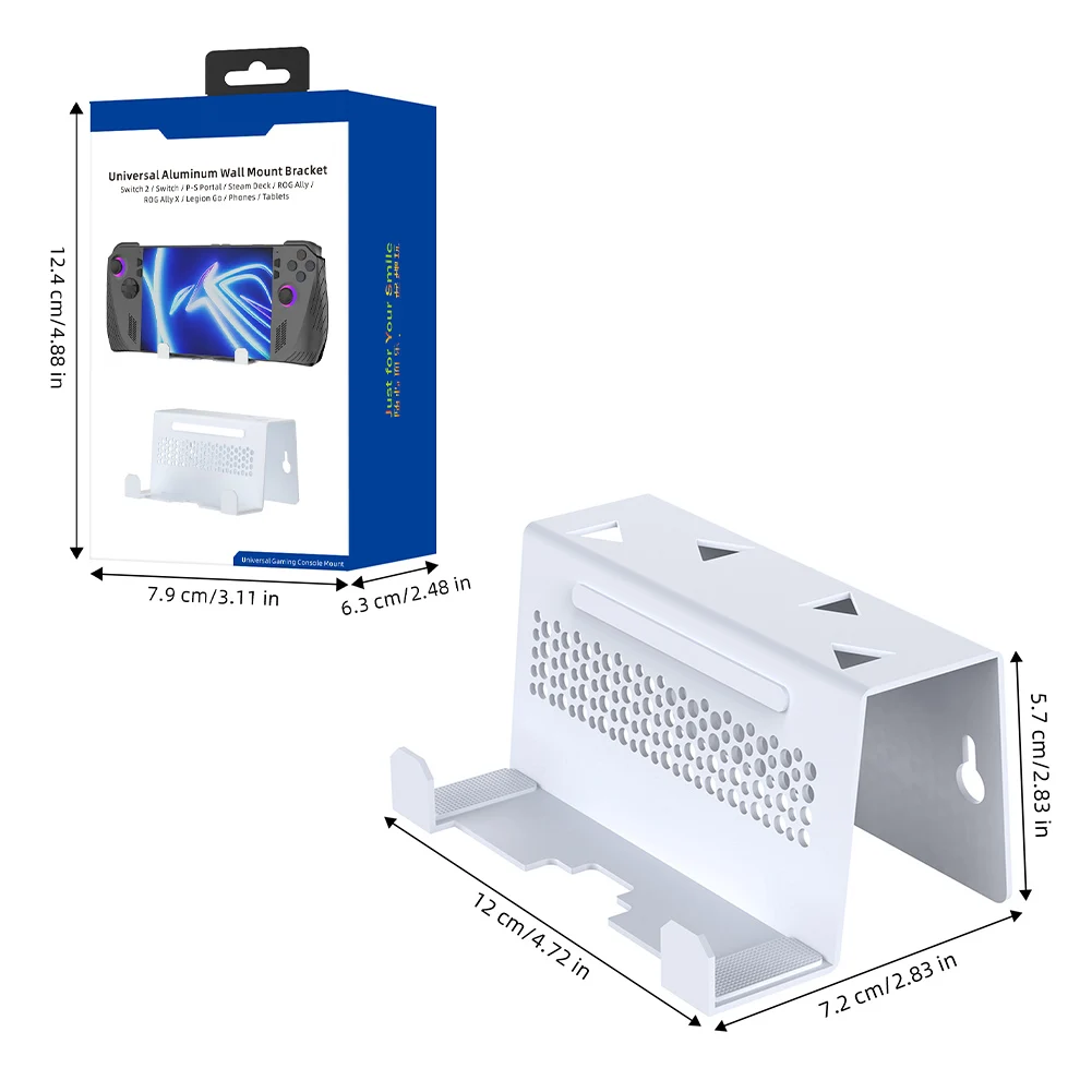 جدار حامل حامل توفير المساحة وحدة التحكم حوض قوس التلفزيون حوض الملحقات ل PS5 بوابة/ROG Ally X/Switch/سطح البخار #6
