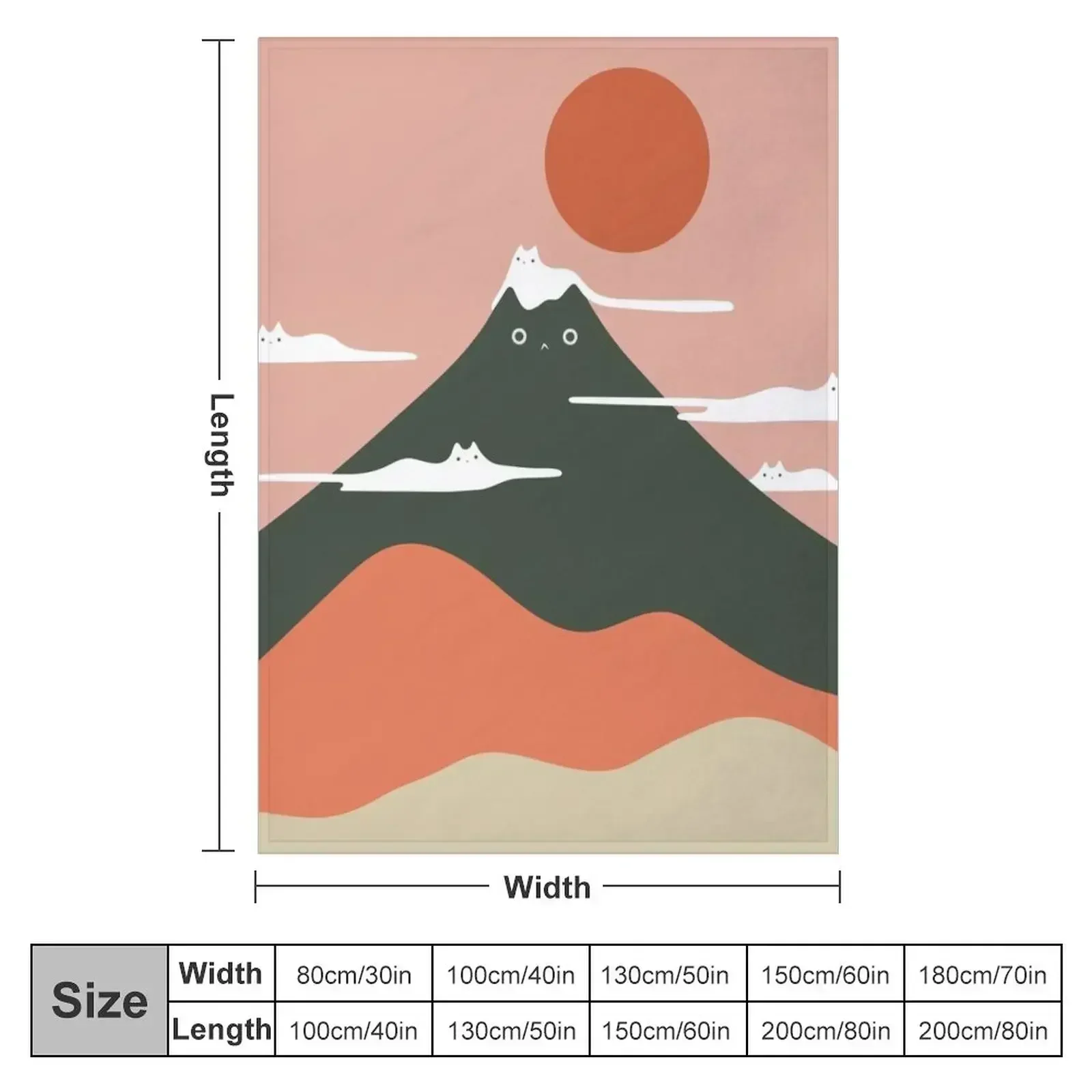 Cat Landscape 72A Throw Blanket Shaggy Bed Fashionable Furrys Sofa Quilt Multi-Purpose sofa bed Blankets