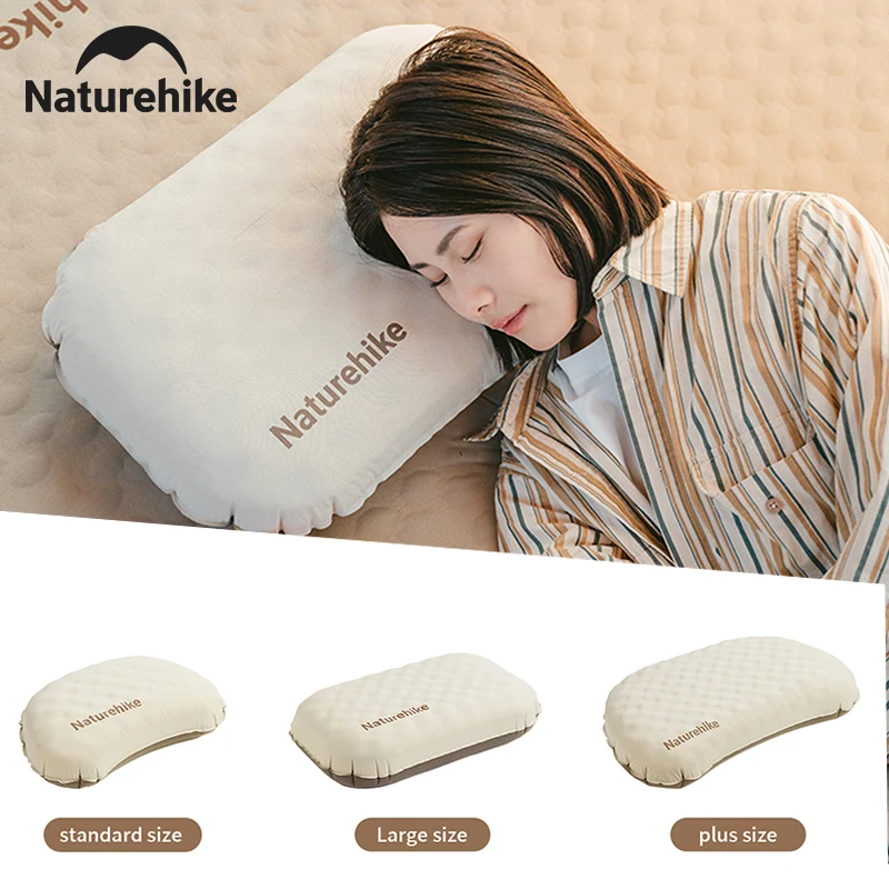 Naturehike Camping Pillow Softable 2-in-1 Foam Inflatable Pillow Outdoor Travel Portable Soft Waterproof Dirtproof Height-Adjust