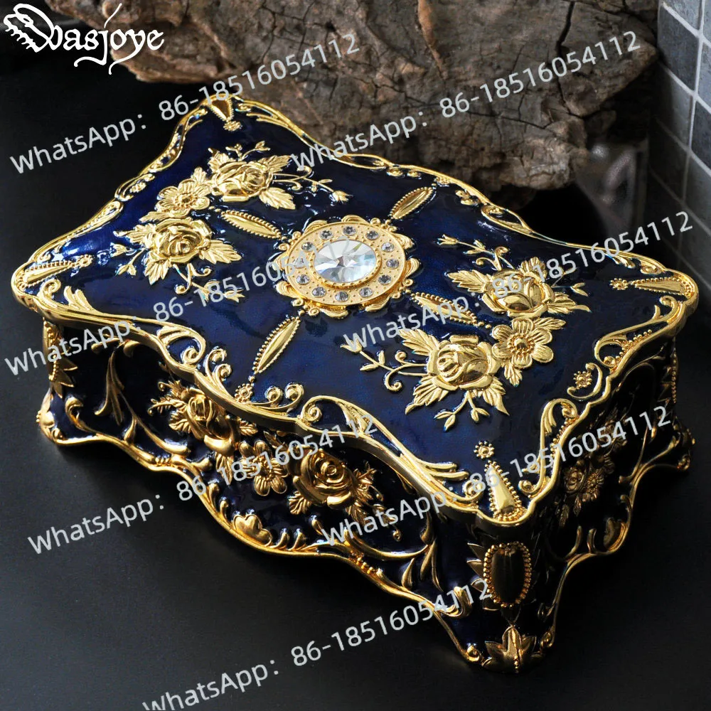 Wasjoye 2026 Large Painted Panjola European Korean Princess Jewelry Box Jewelry Storage Box Jewelry Ring Box
