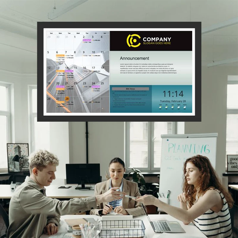 Calendario digitale professionale da parete da 24 pollici RK3588S2 Tablet touch Android con schermo interattivo 5.3