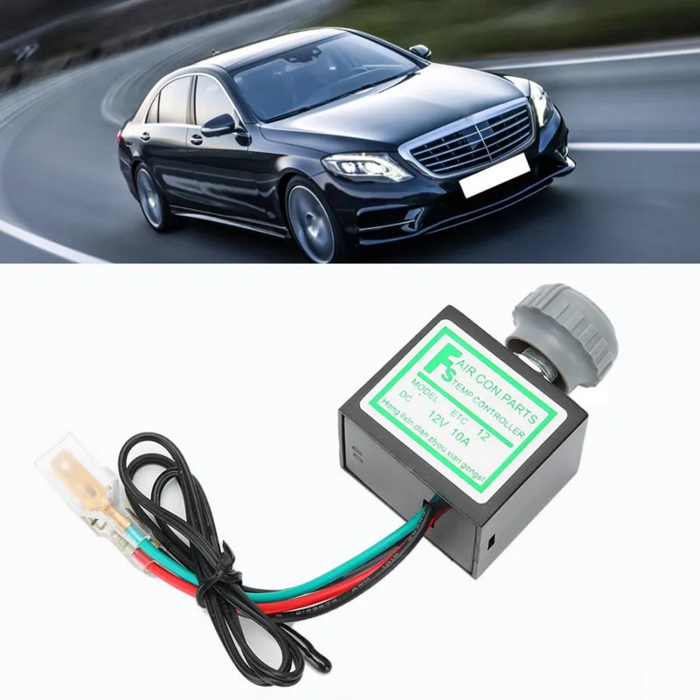 Brand New AC Thermostat Switch Thermostat 12V ABS AC Thermostat Switch Adjustable Electronic Temperature Control