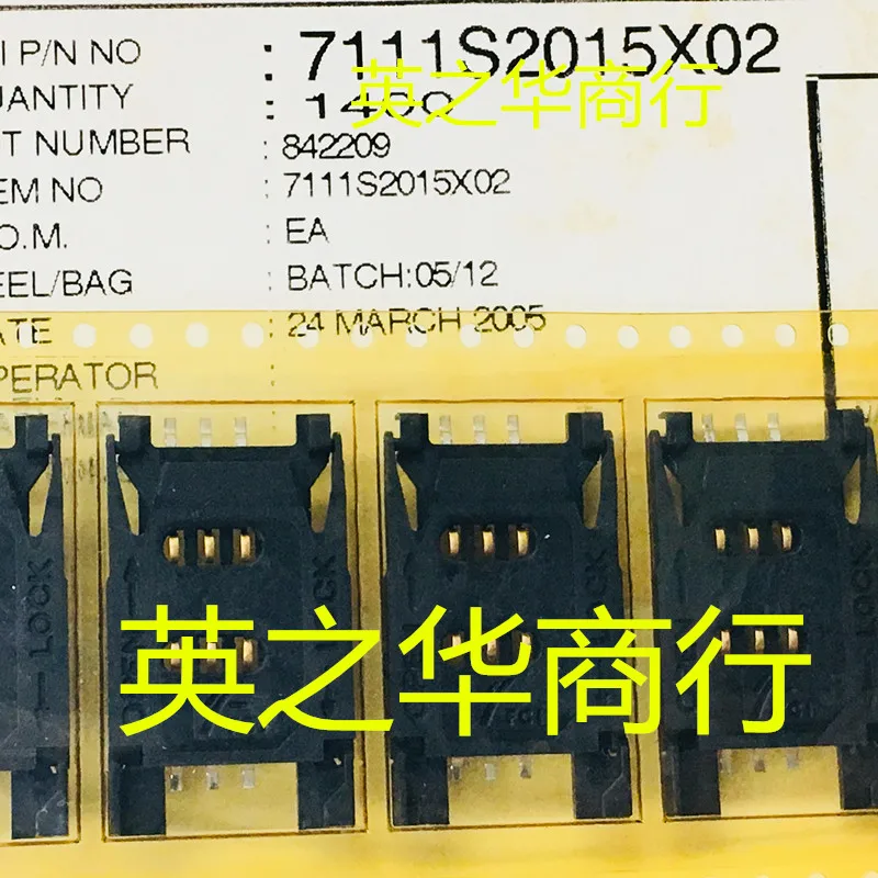 10pcs orginal new 7111S2015X02LF 7111S2015X02 LF card holder