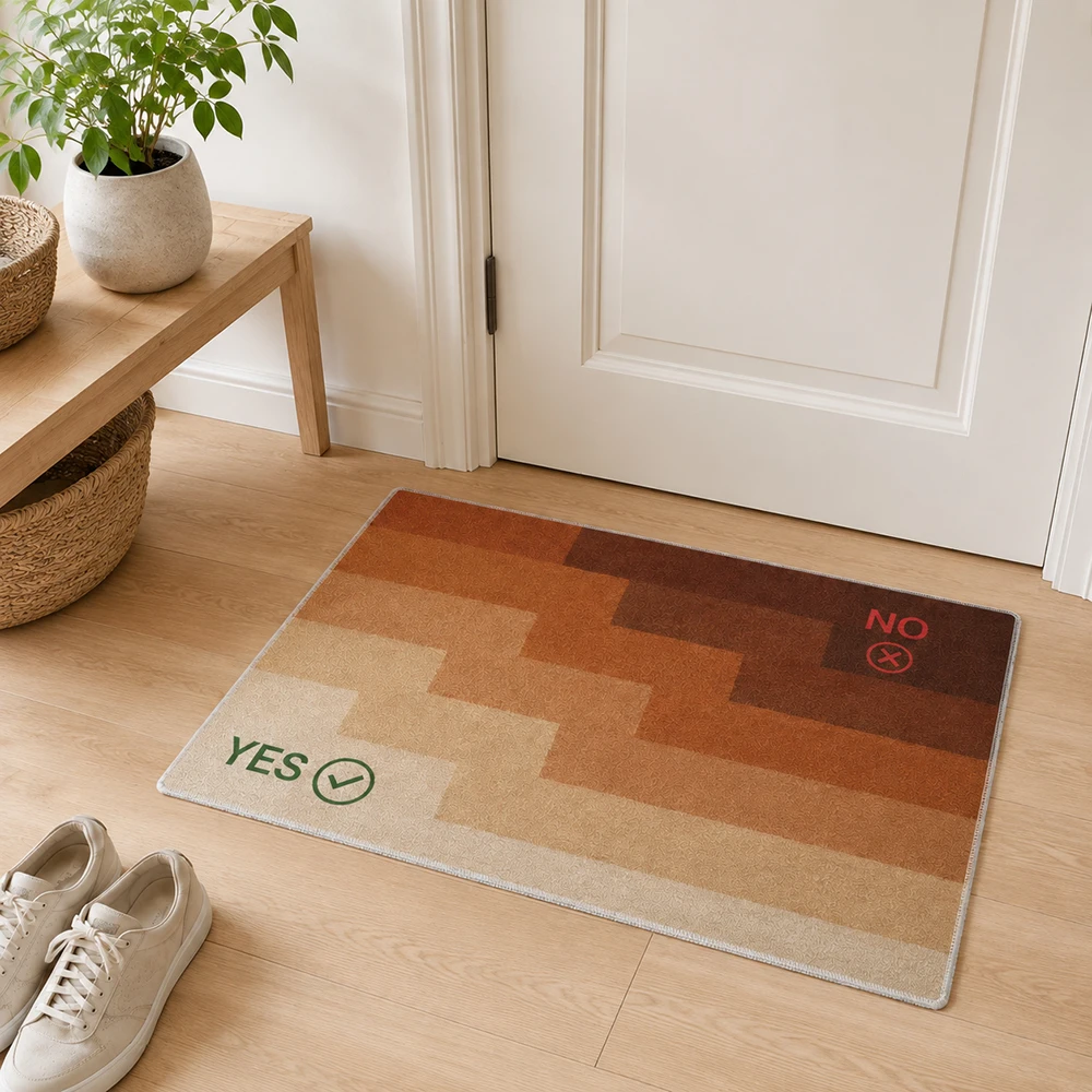 Custom Funny Entrance Rug Okay Not Okay Absorbent Non Slip Washable Home Office Door Mat Hallway New House Decor Carpet 50x70 cm