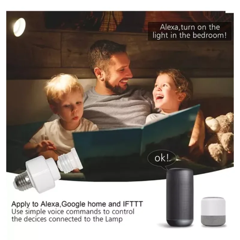 Smart WiFi-spot E26/E27 4-delig Alexa-accessoire