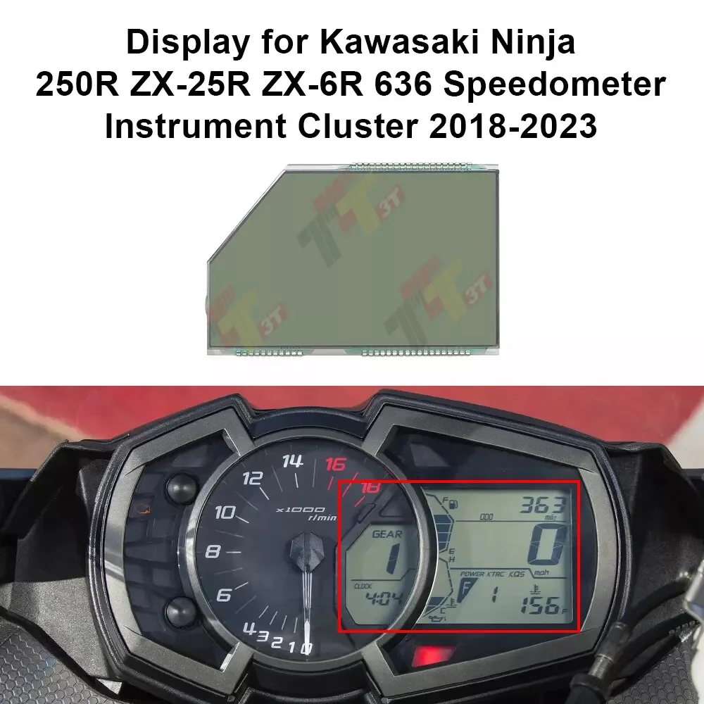 Display for Kawasaki Ninja ZX-6R 636 250R ZX-25R Speedometer Instrument Cluster