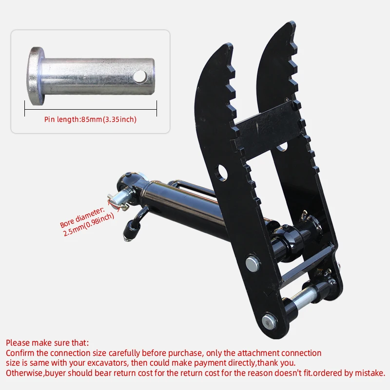 Гидравлический захват для большого пальца на 1-тонный мини-экскаватор
