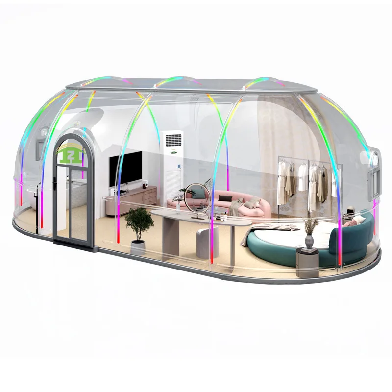 

PC bubble house outdoor transparent starry sky room B&B hotel restaurant outdoor courtyard mobile sun room for resort project