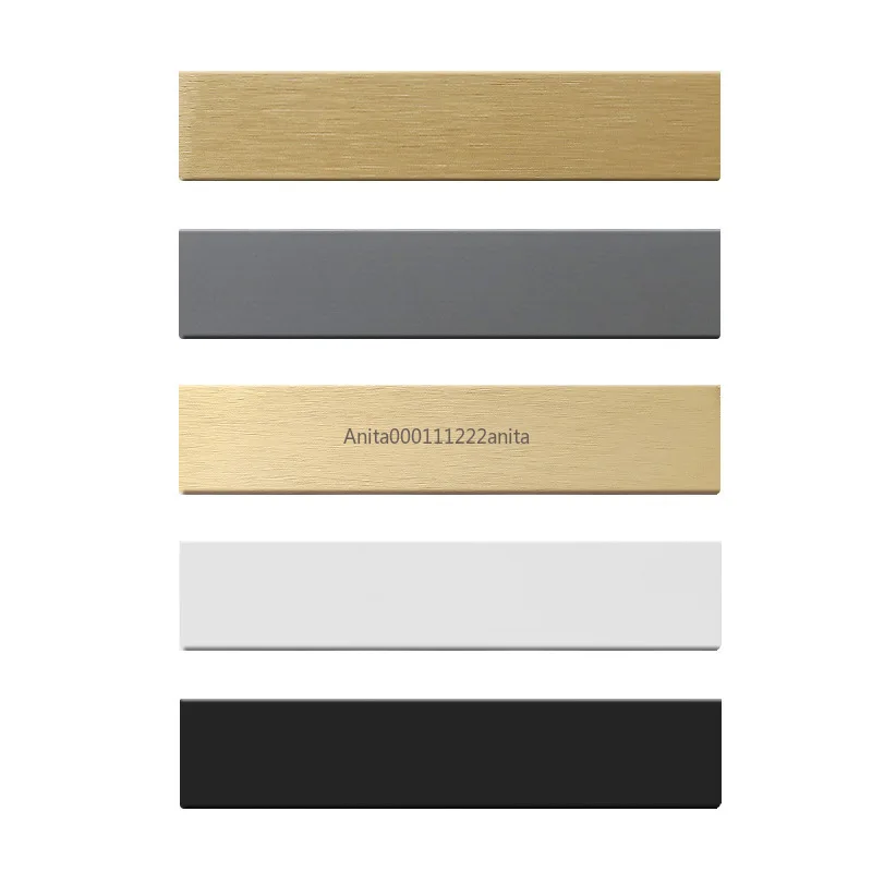 Modern Minimalist Long Door Handles, Drawers, Wardrobes, Hidden Handles, Non Perforated Cabinets, Black Edge Sealing Handles