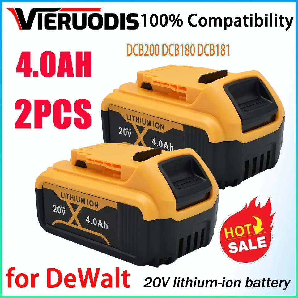 for DeWalt 20V 6.0Ah 4.0Ah power tool Chargement BatteryMAXDCB184 DCB181 DCB182 DCB200 20V 4A 6A 8A 18Volt DeWalt Tools Batter