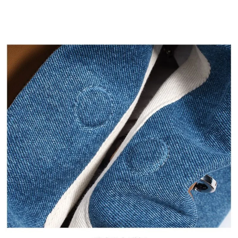 JIAERDI High Street Denim Bucket Bag Purse Women Retro Handle Luxury Design Casual Crossbody Bags Female Retro Messenger Bag Y2k view 5