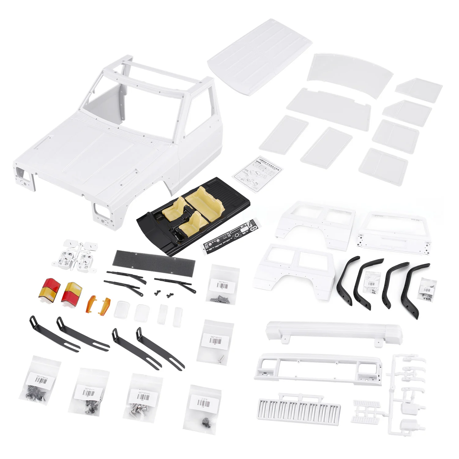 AUSTARHOBBY 313mm 12.3inch Car Body Shell Hard Body Kit for 1/10 RC Crawler Car Truck Axial SCX10 RC4WD Traxxas TRX-4 DIY Parts