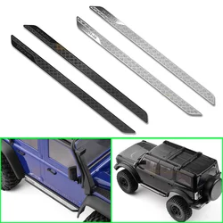 Folha decorativa antiderrapante de metal para pedal lateral trx4m, para crawler rc 1/18 traxxas TRX-4M bronco land rover defender grc, peças de atualização