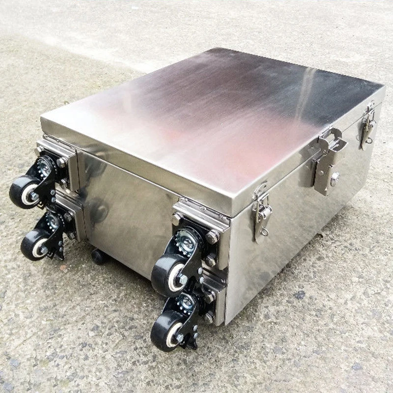 Large Capacity Tool Trolley Case Stainless Steel Tool Box Multi-functional Tools Storage Box Waterproof Hardware Organizer Boxes