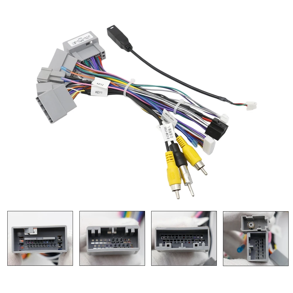 For Honda CRV Civic 2015 High-end  16Pin Car Stereo Wiring Harness CANBUS Decoder Adapter Android Radio Plug Cable