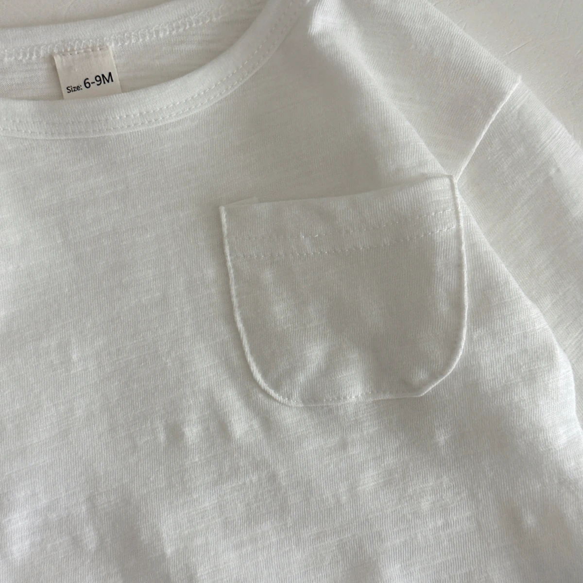 Frühling/Herbst Baby T-Shirt aus Reiner Baumwolle für Kleinkinder Einfarbiges Lockeres Dünnes Bequemes Oberteil für Jungen und Mädchen 0-3 Jahre – Detail 5