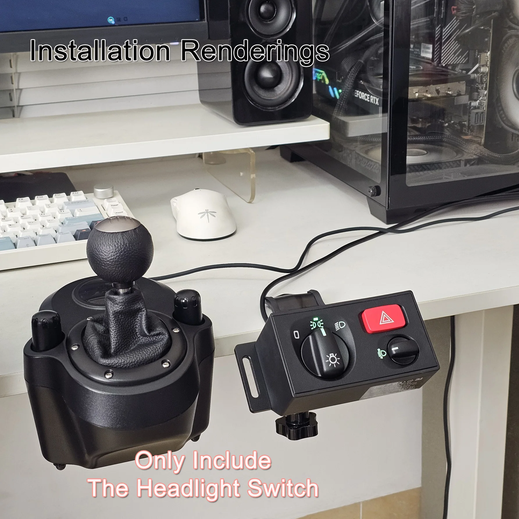 PC USB Scheinwerferschalter-Hub für ATS ETS2 CTS Euro Truck Simulator 2 für Logitech G29 G27 G923 Thrustmaster T300RS/GT PXN MOZA R3 – Detail 12